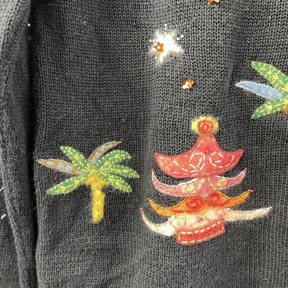 Not So Ugly Christmas Sweater Northern Isles M Colorful Around The World Santa - Picture 10 of 12